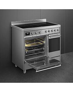 Graded Smeg C92IPX9 90cm Electric Induction Range Cooker In Stainless Steel (JUB-3858)