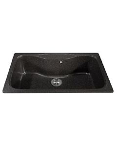 CDA KL51BL Composite 86cm Wide Single Bowl Sink in Black