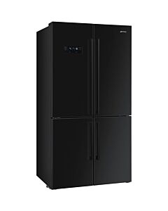 Ex Display Smeg FQ60NDF Black 4 Door American Fridge Freezer (JUB-3902)