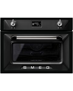 Smeg SF4920VCN1 45cm Black `Victoria` Compact Steam Oven