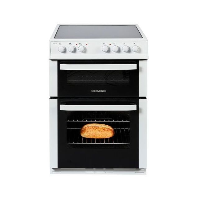 Graded NordMende CTEC62WH White 60cm Ceramic Double Oven Cooker (AB-99)
