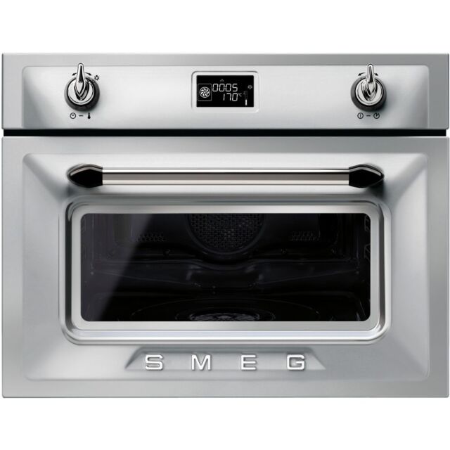 Ex Display Smeg SF4920VCX1 45cm Stainless Steel Victoria Compact Steam Oven (JUB-5310)