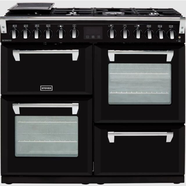 Graded Stoves RICHMOND S1000DFBLK Black 100cm Dual Fuel Range Cooker (GD-133)