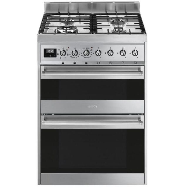 Graded Smeg SY62MX9 60cm Stainless Steel Dual Fuel Cooker (JUB-8353)