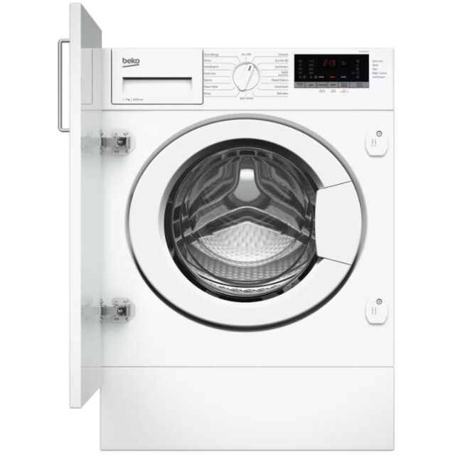 Graded Beko WTIK74151F White 7Kg 1400Rpm Integrated Recycledtub Washing Machine (BH-37)