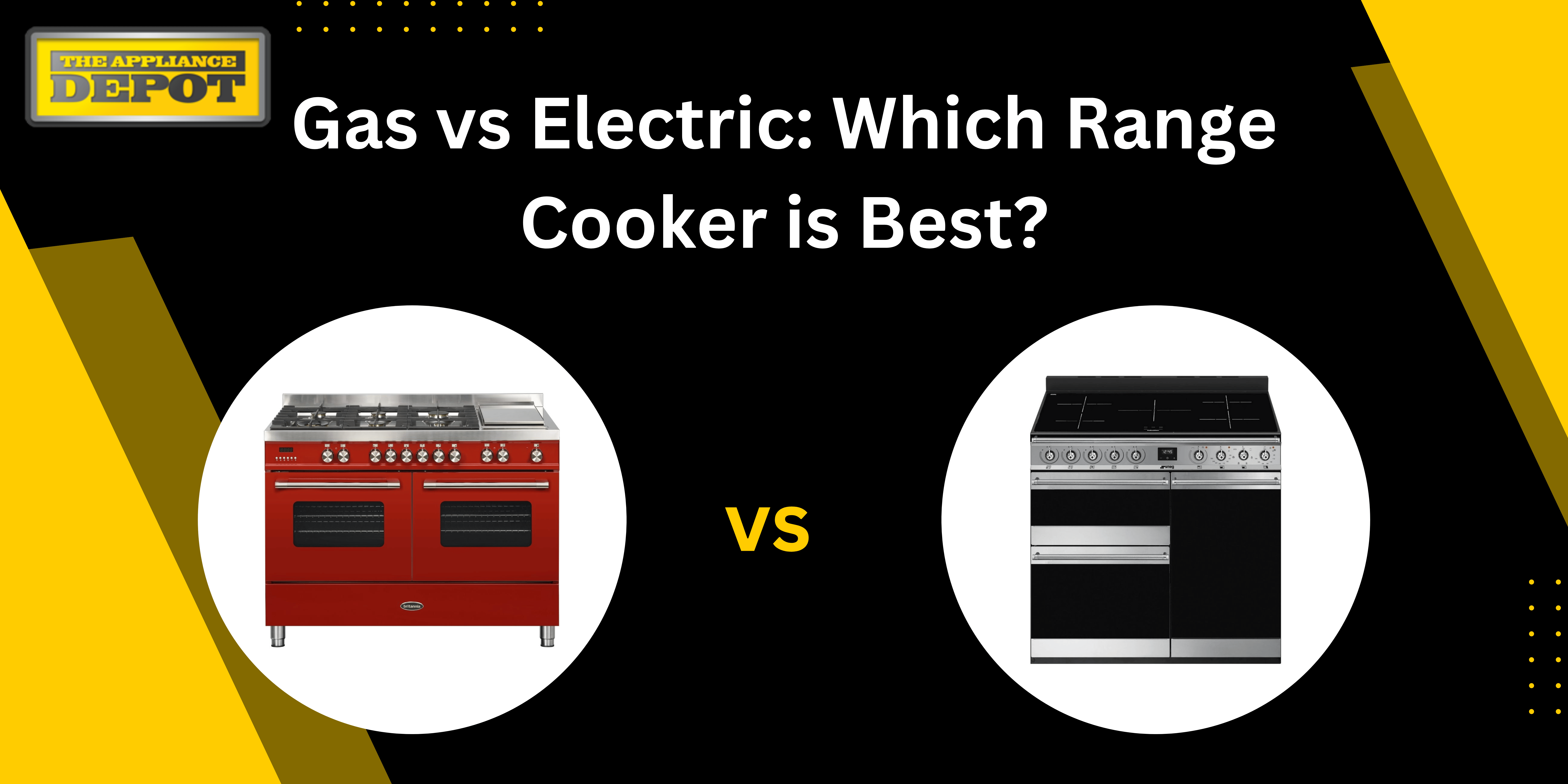 gas vs electric range cookers banner image